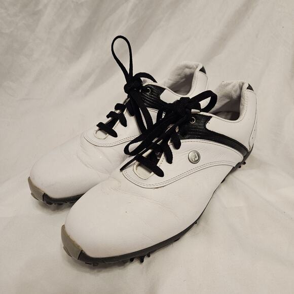 Footjoy LoPro Collection Women's White Soft Spike Golf Shoes Size 9M - Picture 1 of 10